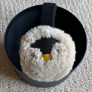 COACH PENGUIN SHEARLING EARMUFFS